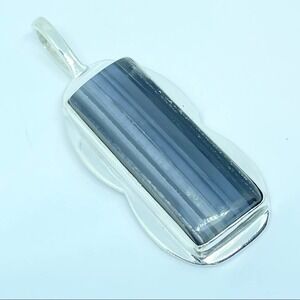 Owhyee Blue Opal Sterling Silver Pendant - Artisan Handcrafted Statement Piece